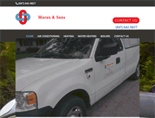 Tablet Screenshot of moransheatingandairconditioning.com